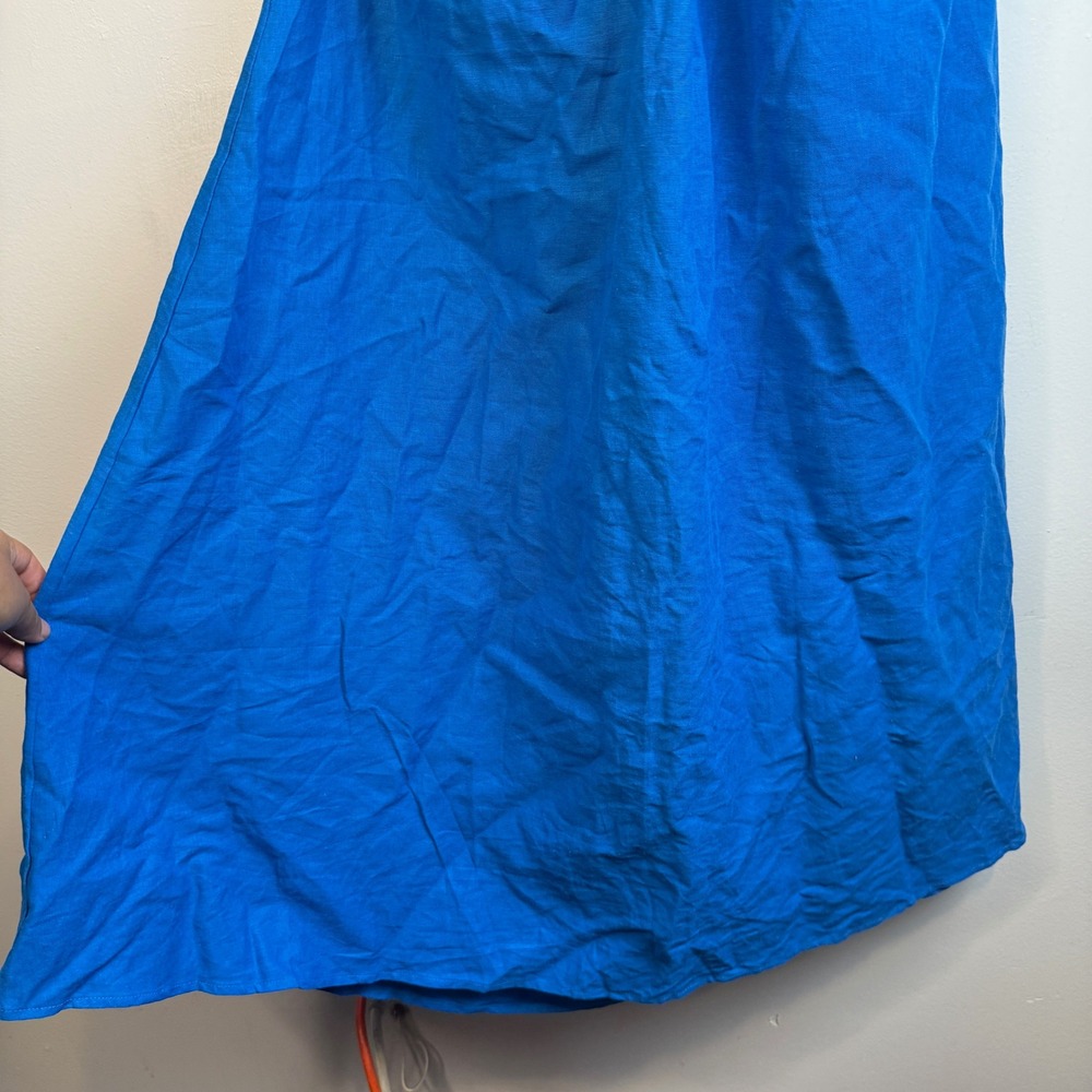 FARM Rio Blue Midi Knot Dress  Blue Midi Knot Dress Size L - Picture 5 of 12